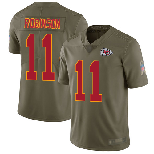 Men Kansas City Chiefs #11 Robinson Demarcus Limited Olive 2017 Salute to Service Football Nike NFL Jersey